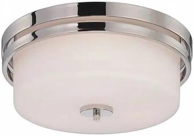 Main image of NUVO 60-5207 Parallel 3-Light Flush Fixture with Etched Opal Glass