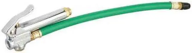Alt view image 4 of 8 - STEELMAN 75052 Straight Chuck Tire Inflator with Built-In Gauge and Green 12-Inch Hose