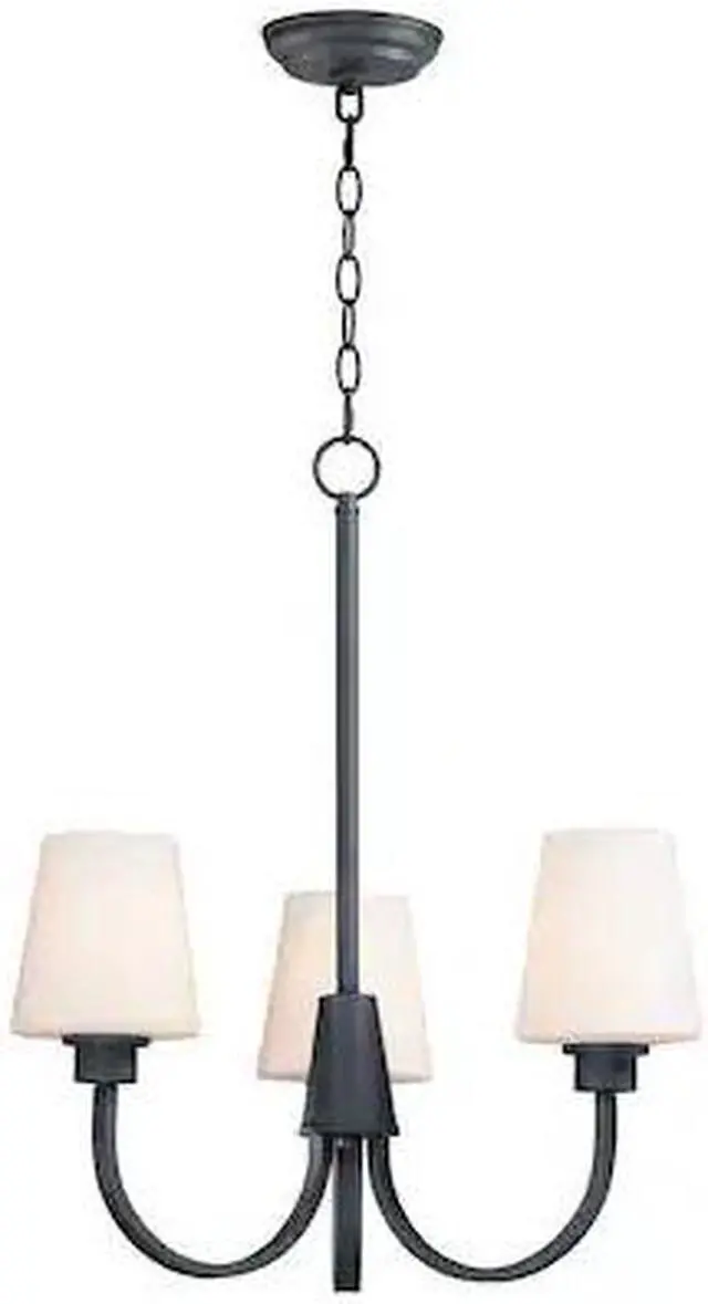 Main image of MAXIM LIGHTING 11823SWBK Shelter 3-Light 20" Wide Black Chandelier
