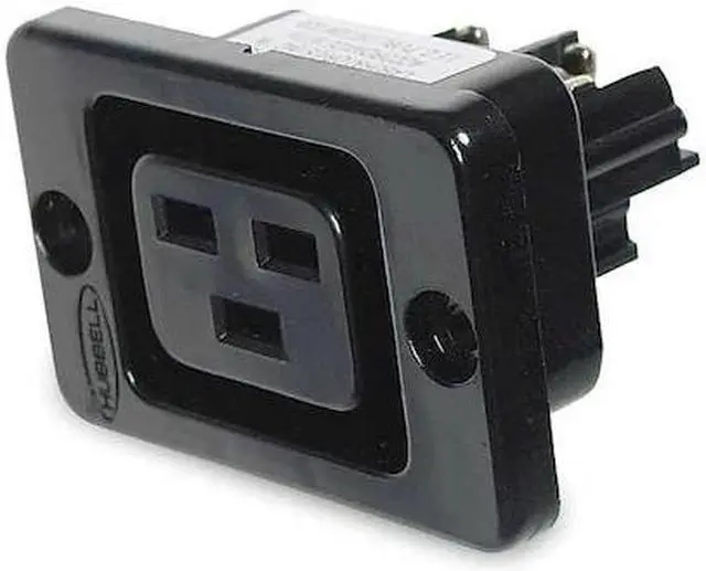 Main image of HUBBELL WIRING DEVICE-KELLEMS H320R Receptacle, 20 A Amps, 250V AC, Panel