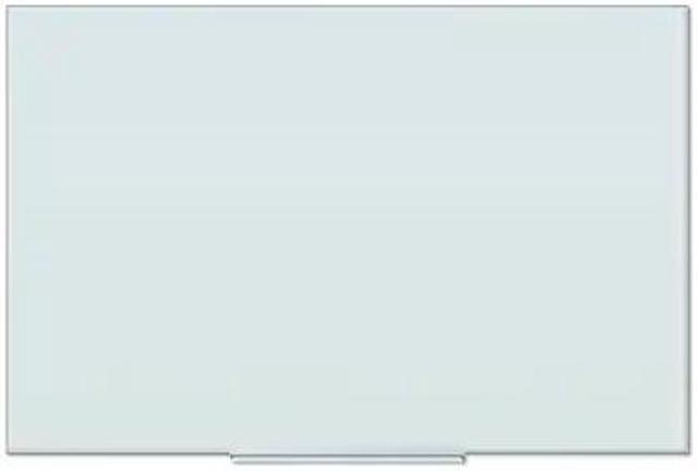 Alt view image 6 of 12 - Floating Glass Ghost Grid Dry Erase Board, 36 x 24 Inches, White Frosted Surface, Frameless UBR2798U0001