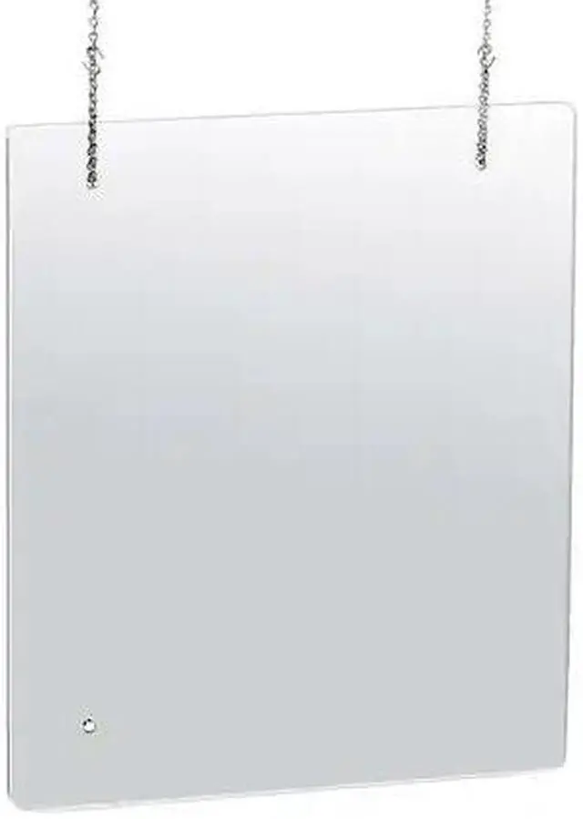 Main image of AZAR DISPLAYS 179966-100 Hanging Clear Acrylic Plexiglass Shield Cashier PPE