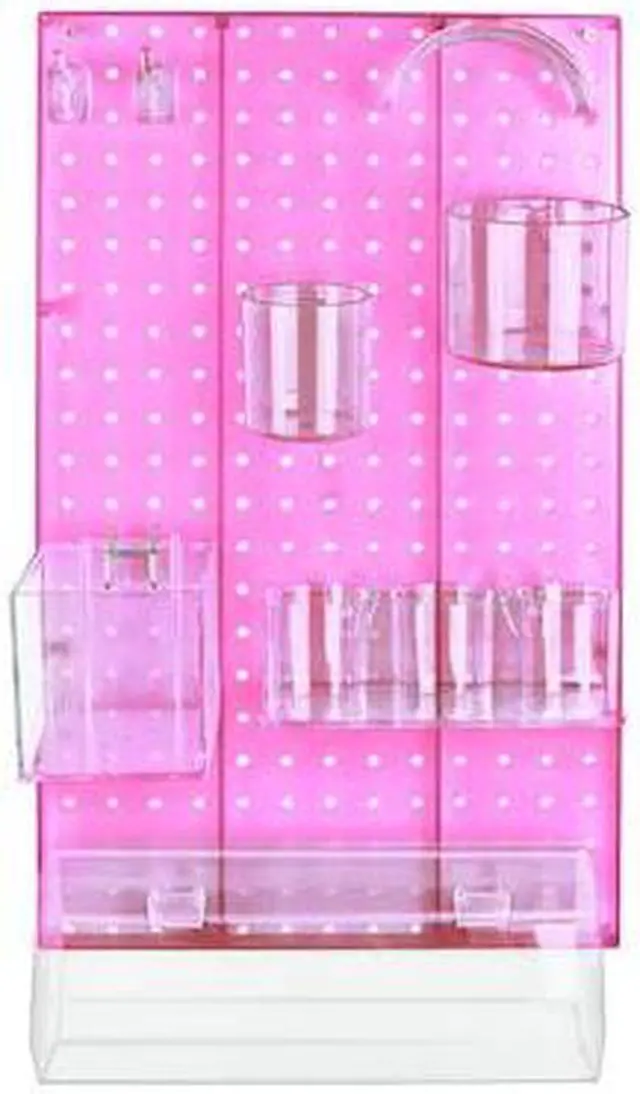 Main image of AZAR DISPLAYS 900940-PNK 10-Piece Pink Pegboard Organizer Kit with 1 Panel and