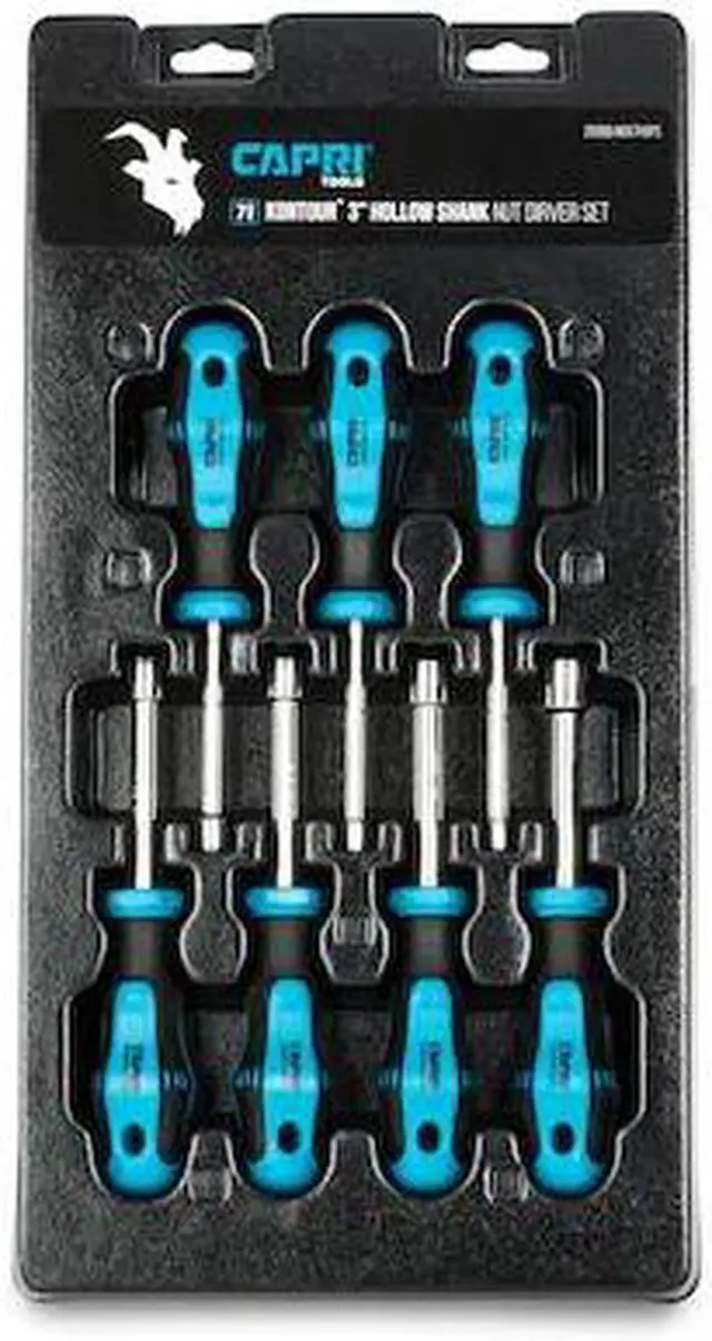 Main image of CAPRI TOOLS 25000-NDS7H3PS Kontour SAE Hollow Shaft Nut Driver Set, 7 pcs