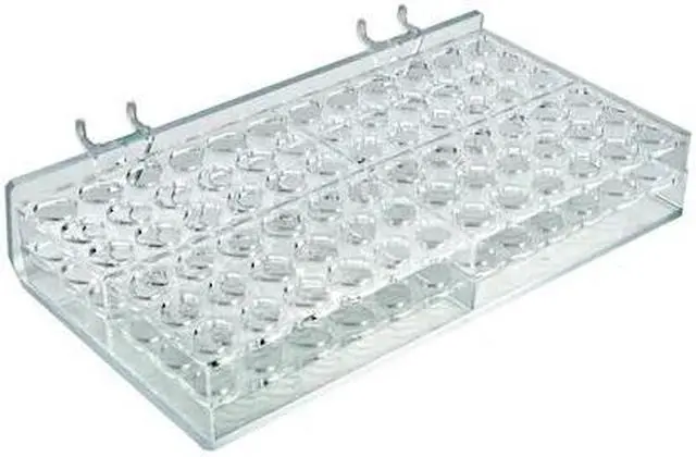 Main image of AZAR DISPLAYS 225527 72-Compartment Tray - oval slot .5" x .625", PK2