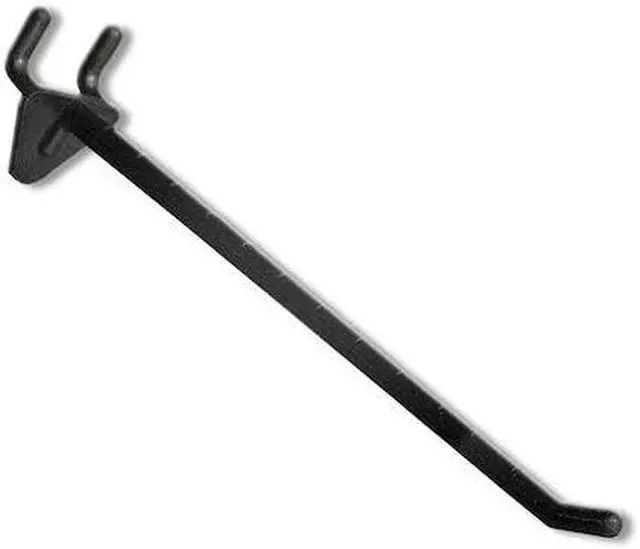Main image of AZAR DISPLAYS 800078-BLK 8" Glass-Filled Nylon Hook: 0.287" Dia., PK50