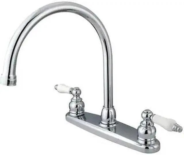 Alt view image 2 of 2 - Kingston Brass KB721PLLS 8-Inch Centerset Kitchen Faucet, Polished Chrome