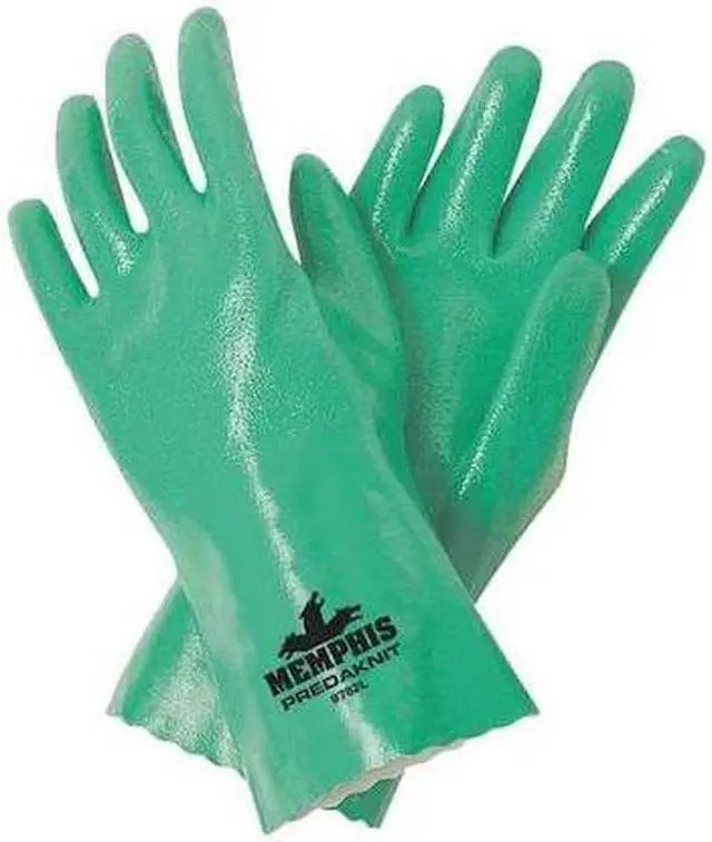 Alt view image 2 of 2 - Mcr Safety Chemical Resistant Gloves, Size M, 12"L, Green ,  12 PK Green   9782M