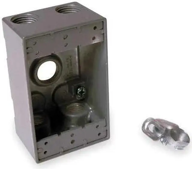 Alt view image 2 of 4 - BELL OUTDOOR 5322-0 Weatherproof Box,1/2 in Hub,Aluminum