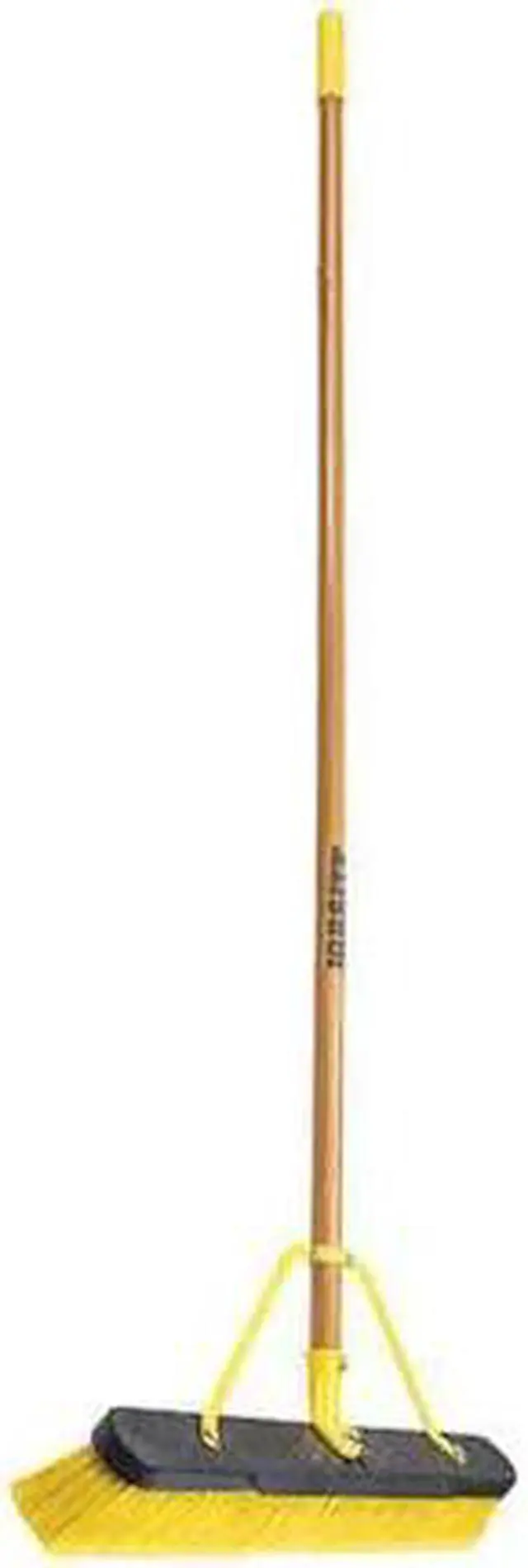 Alt view image 2 of 2 - push broom,head and handle,24",yellow