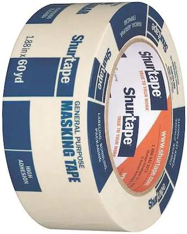 Alt view image 4 of 11 - Shurtape CP-105 General-Purpose Grade Crepe Paper Masking Tape: 1 in x 60 yds. (Natural) - OEM