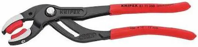 Alt view image 2 of 2 - Knipex Curved Jaw Push Button Tongue and Groove Pliers, Dipped Handle 81 11 250