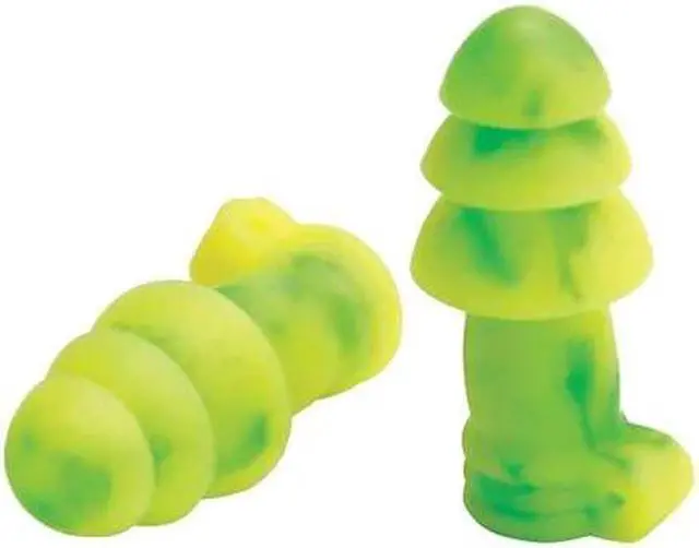 Alt view image 3 of 3 - MOLDEX 6450 Jetz(R) Reusable Vinyl Ear Plugs, Flanged Shape, 27 dB, Green, 50 PK