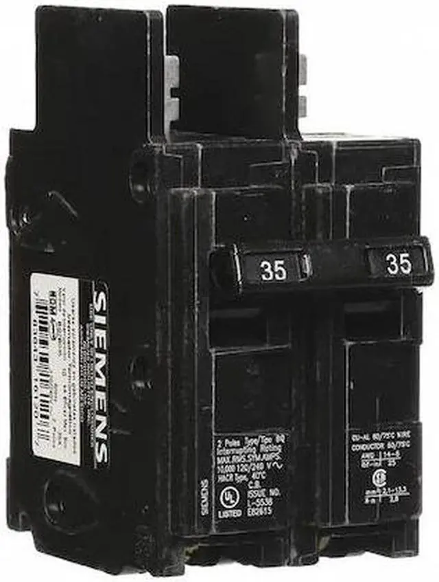 Alt view image 2 of 3 - SIEMENS BQ2B035 Miniature Circuit Breaker, BQ Series, 35A, 2 Pole, 120/240V AC,