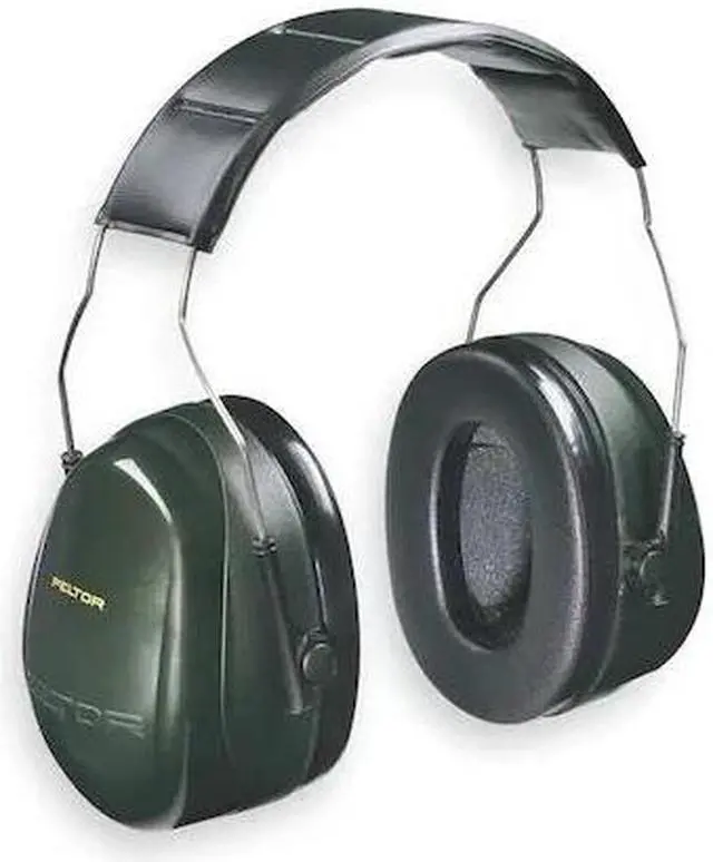 Alt view image 4 of 6 - Ear Muff, 27dB, Over-the-Head, Black/Green