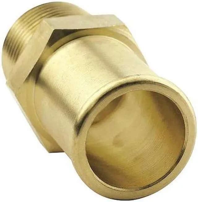 Main image of ZORO SELECT 6AFJ5 Hose Barb,1 In Barb,3/4 In MNPT,Brass
