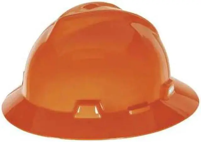 Alt view image 3 of 3 - MSA SAFETY 496075 V-Gard Slotted Full Brim Hard Hat, Fas-Trac III Suspension,