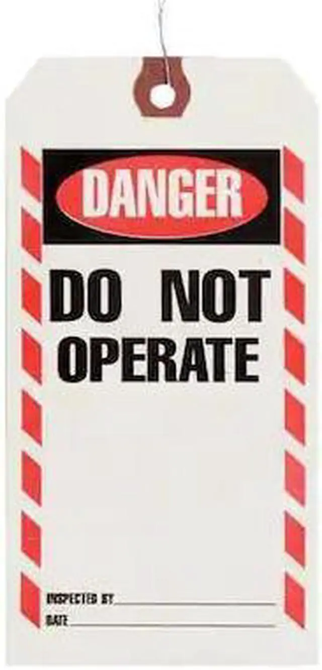 たぐ Zoro Select Tag, Danger, Cardstock, 3 in H x 5 3/4 in W