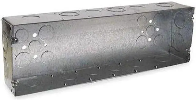 Alt view image 3 of 3 - RACO 945 Electrical Box, 150 cu in, Gang Box Type, 6 Gangs, Galvanized Steel,