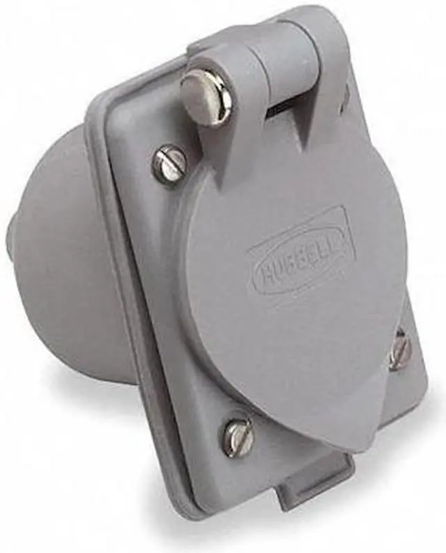 Alt view image 4 of 4 - HUBBELL WIRING DEVICE-KELLEMS HBL61CM64 Flanged Inlet, 15 A Amps, 125V AC,
