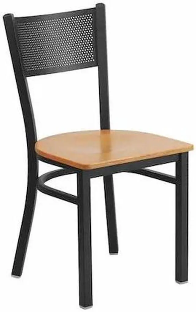 Alt view image 5 of 14 - black restaurant chair XU-DG-60115-GRD-NATW-GG