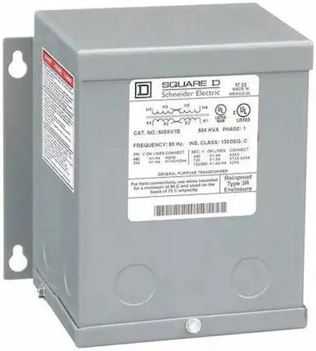 Main image of SQUARE D 500SV1B Transformer,500VA,120/240V,Wall