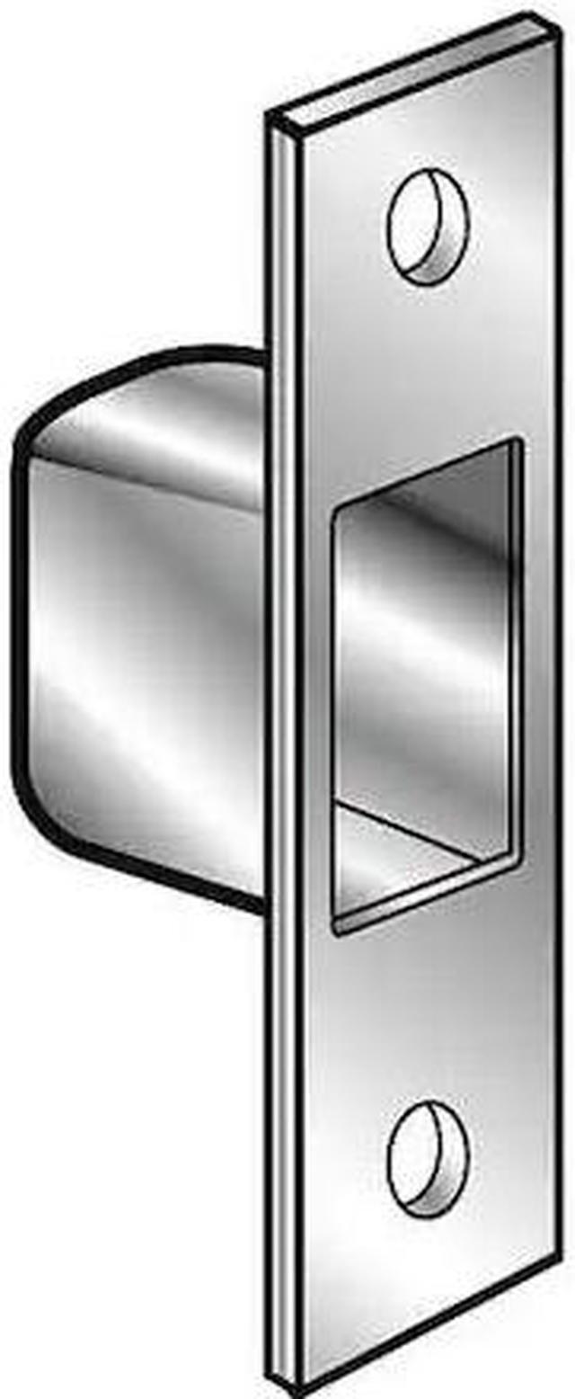 Main image of ZORO SELECT 3EJD3 1-1/4"W x 4-7/8"L, Box Stike Deadbolt Plate, Chrome