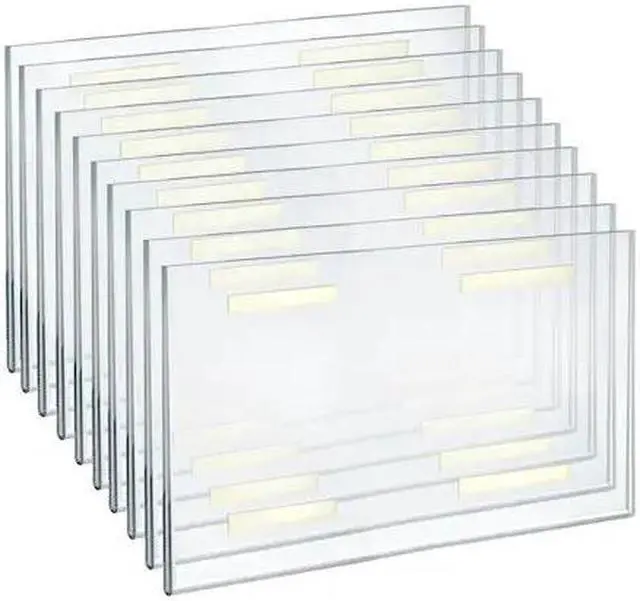 Main image of AZAR DISPLAYS 122037 Self Adhesive Clear Acrylic Wall Sign Holder Frame 17" W x
