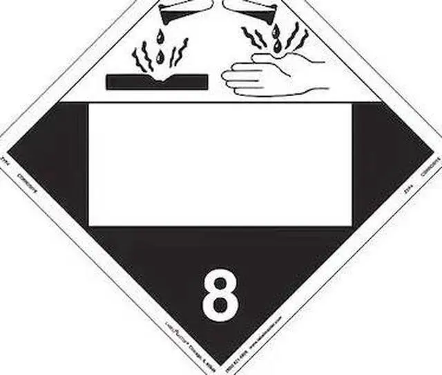 Main image of LABELMASTER ZVP4 Corrosive Placard,Blnk,PK25