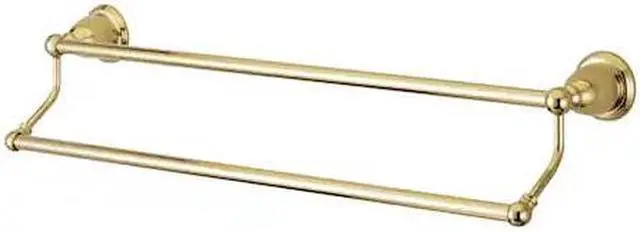 Alt view image 2 of 3 - Kingston Brass BA175318PB Heritage 18 in. Dual Towel Bar, Polished Brass