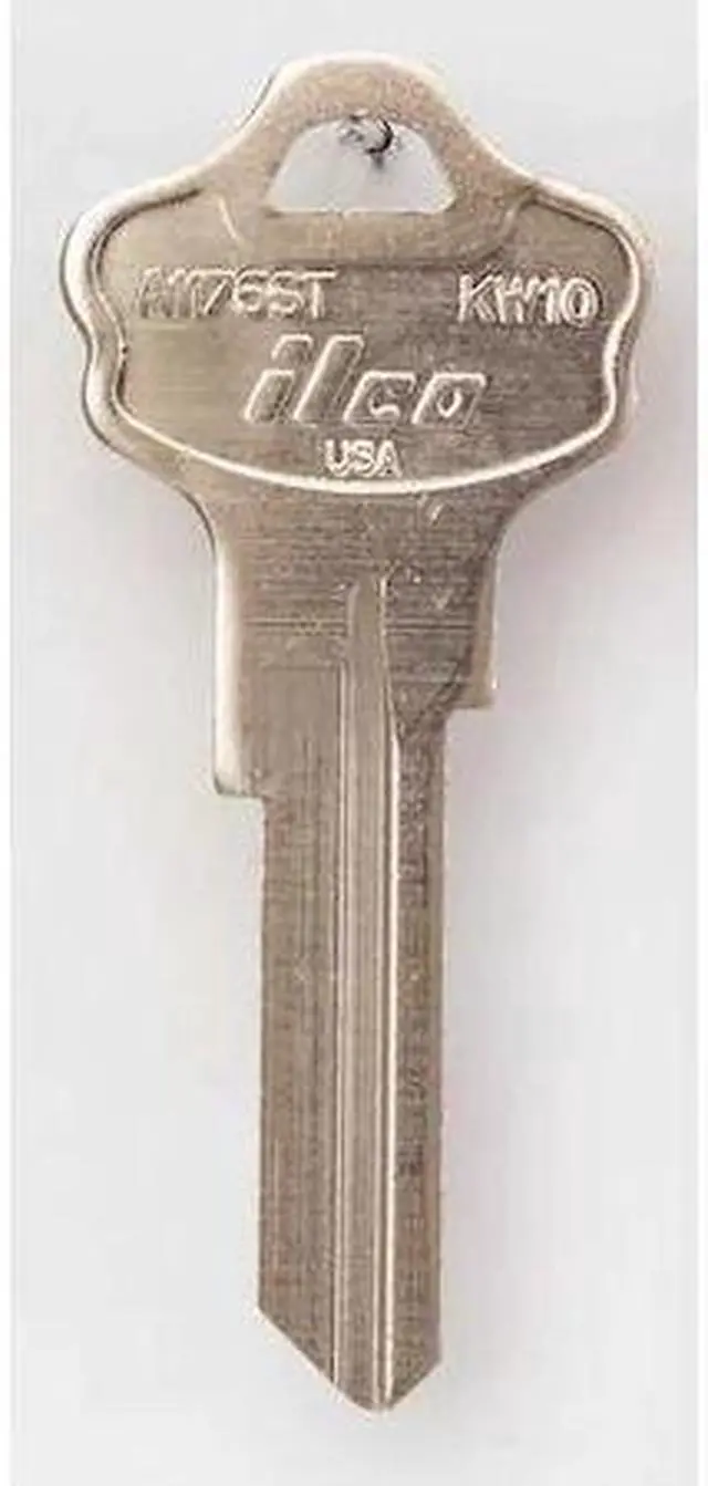 Main image of KABA ILCO A1176ST-KW10 Key Blank,Brass,Type KW10,6 Pin,PK10