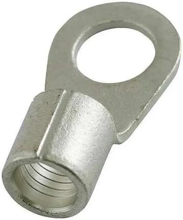 Main image of POWER FIRST 4FRL4 Ring Terminal, 3/8 in Stud Size, 4 AWG, 600 V, Bare