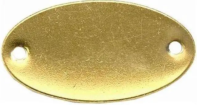 Alt view image 2 of 2 - C.H. Hanson Blank Tag,2 - 1/16 in.W,Gold,Brass,PK100  41772