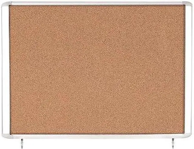 Main image of MASTERVISION VT380601760 Enclosed Cork Bulletin Board 38-5/16"W x 47"H