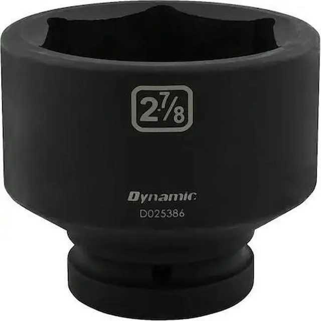 Main image of DYNAMIC D025386 1" Drive Standard Socket, Black Phosphate, Tools 2-7/8" X 1"