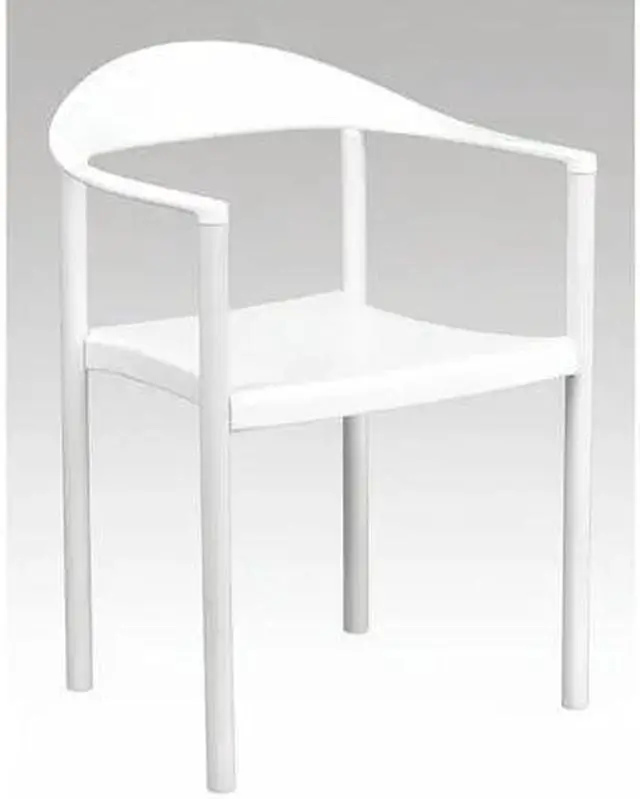 Alt view image 10 of 20 - HERCULES Series 1000 lb. Capacity White Plastic Cafe Stack Chair