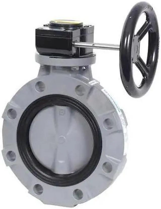 Main image of HAYWARD FLOW CONTROL BYV22060A0EG000 Butterfly Valve, 6", CPVC/EPDM, Gear
