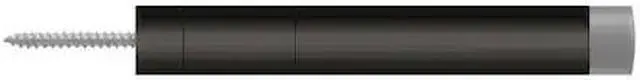 Alt view image 3 of 3 - Deltana BDS450U10B 4-1/2" Maximum Extension Solid Brass Baseboard Door Bumper, Oil Rubbed Bronze