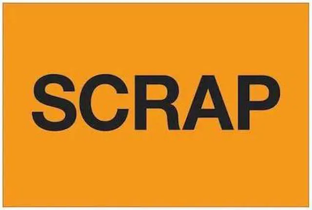 Main image of TAPE LOGIC DL1137 Tape Logic® Labels, "Scrap", 2" x 3", Fluorescent Orange,