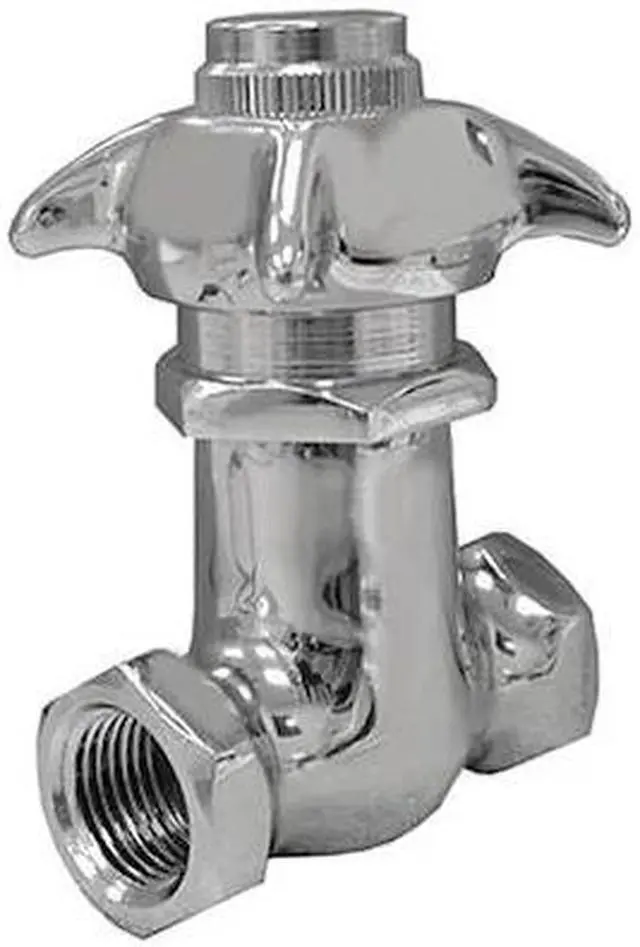 Main image of JONES STEPHENS S05105 Cross Handle,Self Close Valv,CP,1/2" FIP