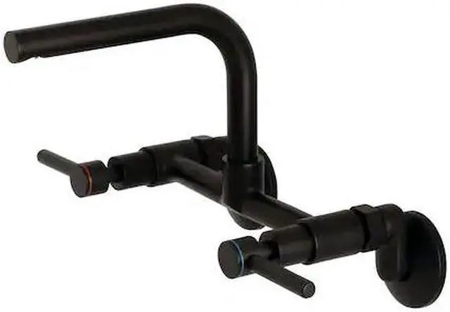 Main image of CONCORD KS812MB KS812MB 8-Inch Adjustable Center Wall Mount Kitchen Faucet