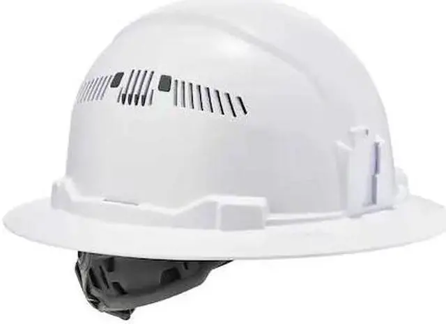 Main image of ERGODYNE 8973 White Class C Hard Hat Full Brim Vented
