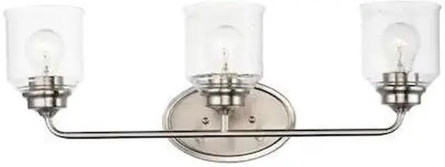 Main image of MAXIM LIGHTING 12263CDSN Acadia 3-Light 25" Wide Satin Nickel Vanity Light