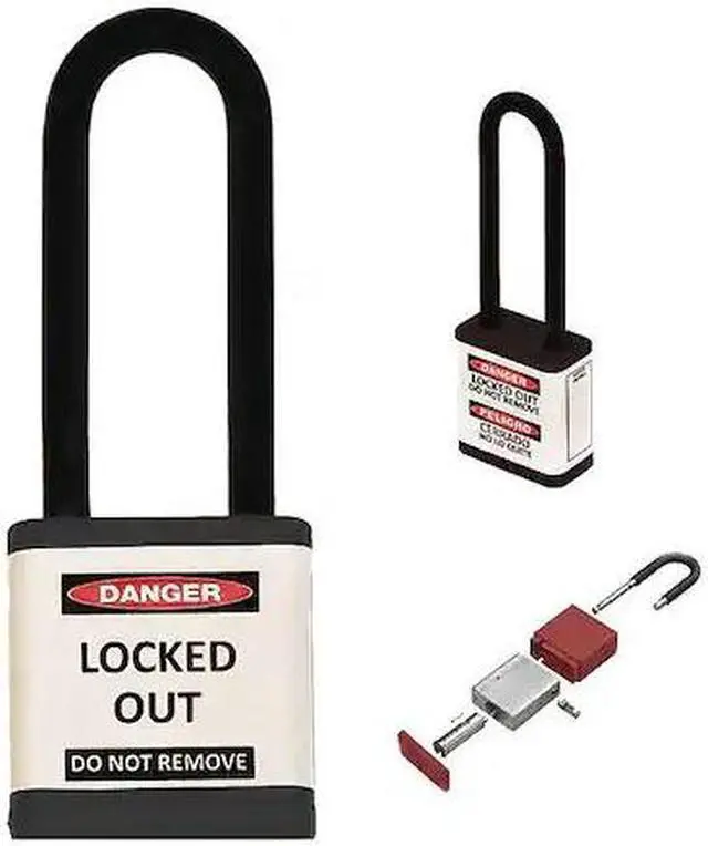 Main image of ZING 710KA-BLACK Lockout Padlock,3" Shackle Height