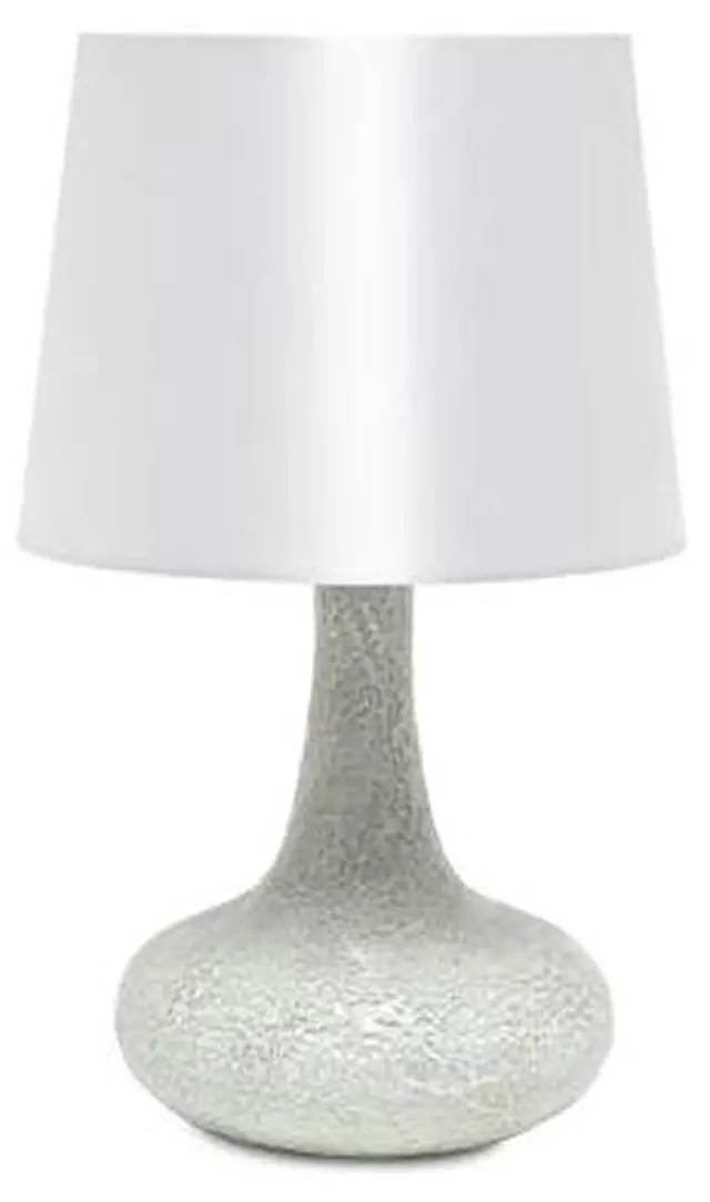 Alt view image 7 of 14 - Simple Designs Mosaic Tiled Glass Genie Table Lamp with Fabric Shade
