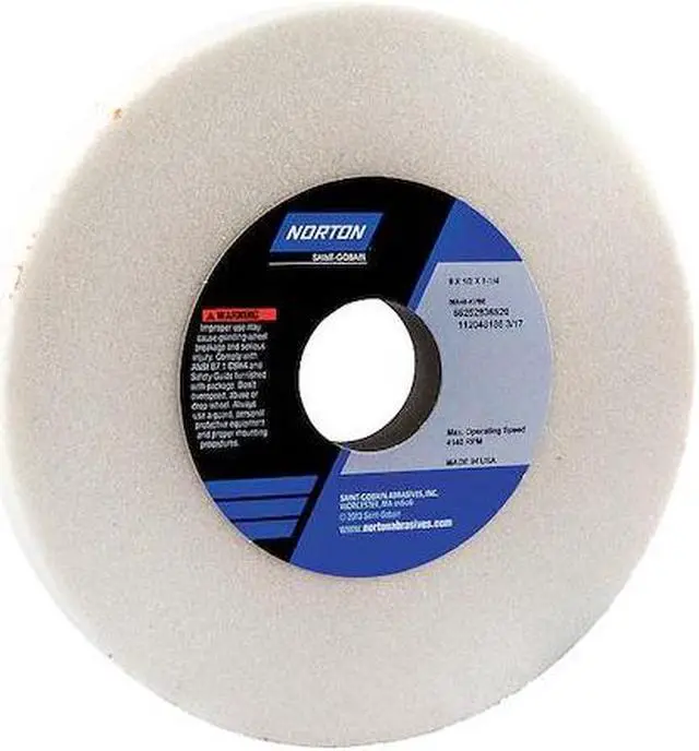 Main image of NORTON ABRASIVES 66252836520 Grinding Wheel, T1, 6x1/2x1.25, AO, 46G, PK5