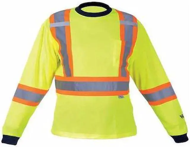 Alt view image 2 of 2 - VIKING 6015G-M Viking Safety Poly/Cotton LS T-Grn