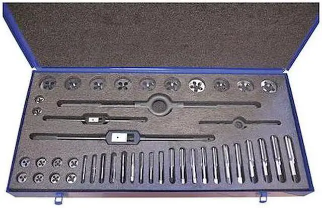 Main image of CLE-LINE C67293 24PC 1/4-20 - 1-12 UNC & UNF HSS Plug Hand Tap & Carbon Round