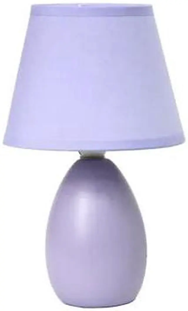 Alt view image 2 of 4 - Simple Designs Mini Egg Oval Ceramic Table Lamp