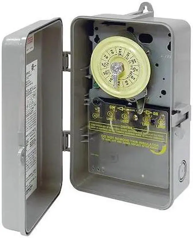 Main image of INTERMATIC T104P Electromechanical Timer, 24 Hour, Dpst, Height: 9 7/16 in